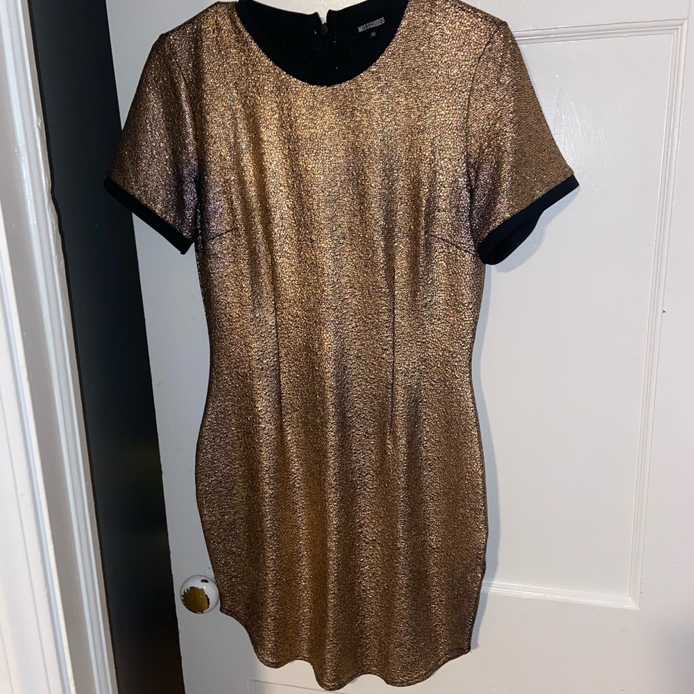 Gold mini dress - Missguided size 10 (more like size 6/8)